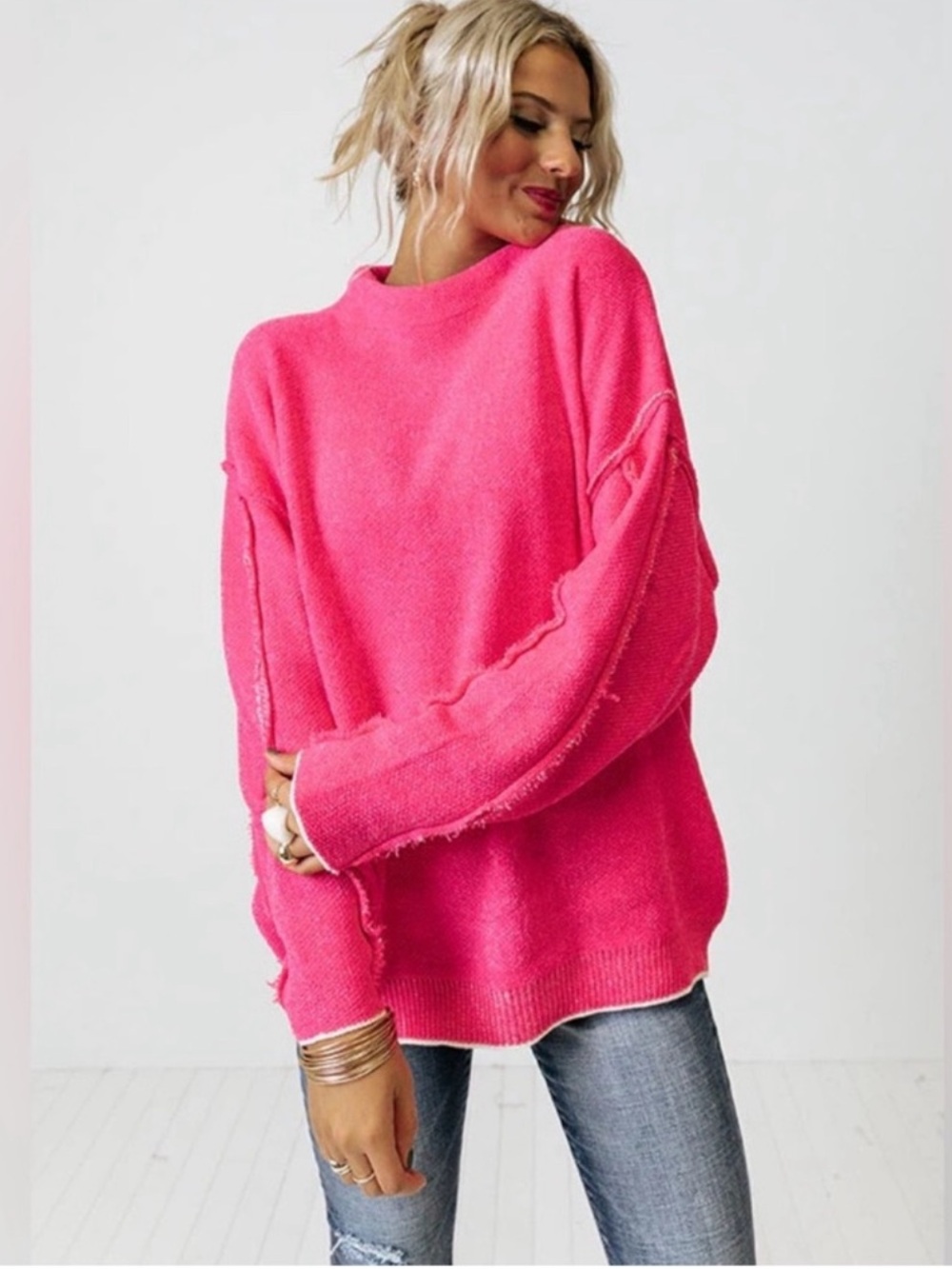 Pink Soft Oversized Sweater